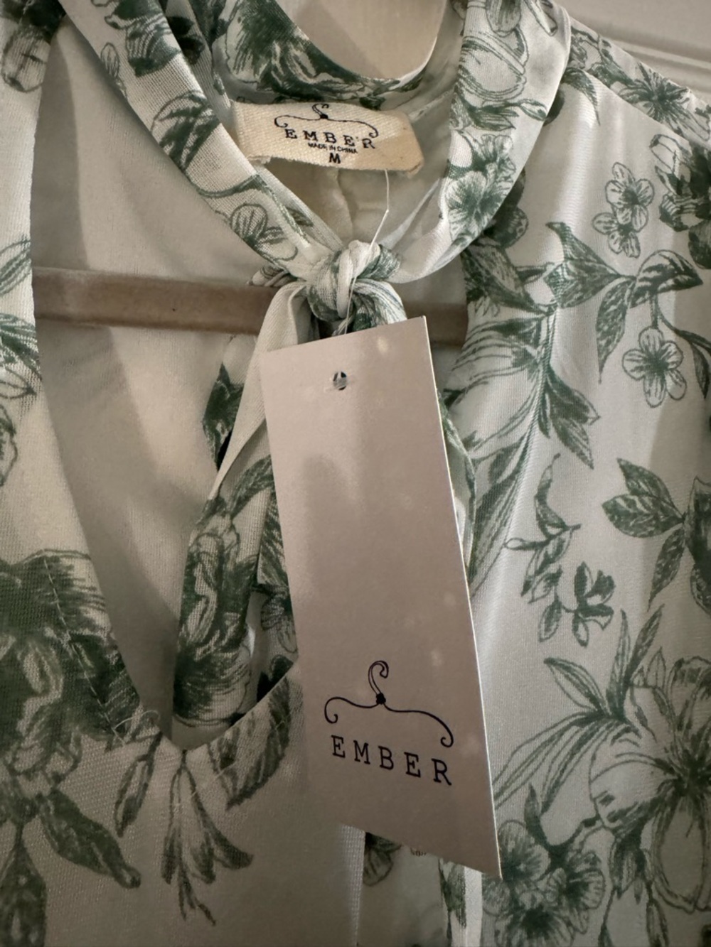 Ember Floral Tiered High-Low Midi Dress - Green - Picture 2 of 7